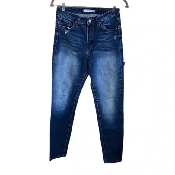 Kancan Dark Wash High Rise Skinny Jeans Size 27/7 - Picture 1 of 6